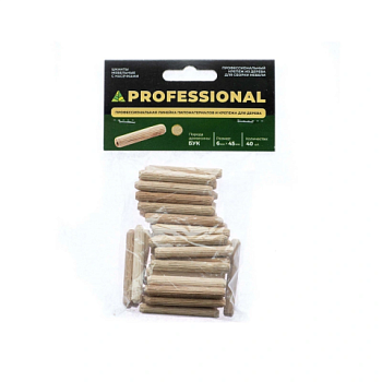 картинка Шкант мебельный ПРОФЕССИОНАЛ 6*45мм бук (40шт/уп) от магазина Пиломатериалы Чайковский