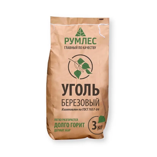 картинка Уголь березовый Отборный 3 кг от магазина Пиломатериалы Чайковский