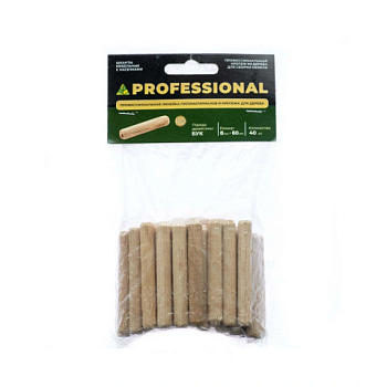 картинка Шкант мебельный ПРОФЕССИОНАЛ 8*60мм бук (40шт/уп) от магазина Пиломатериалы Чайковский