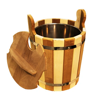 картинка Запарник комбинированный с крышкой и металлической вставкой 8л от магазина Пиломатериалы Чайковский