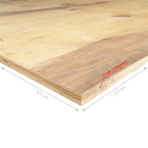 картинка Фанера ФСН ТУ 15*1525*1525мм от магазина Пиломатериалы Чайковский