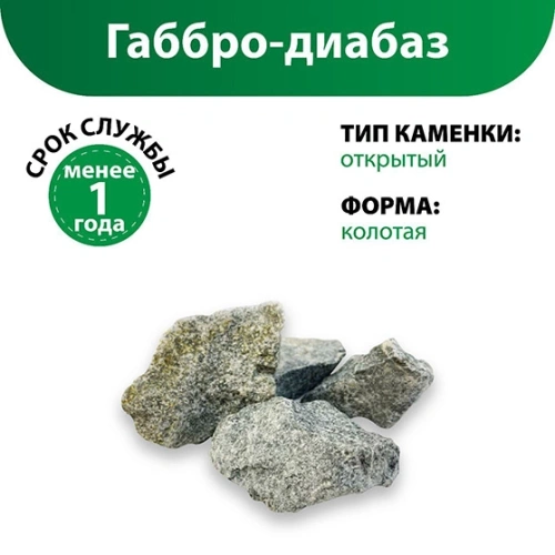 картинка Камни Габбро-диабаз колотый (мешок/коробка 20кг) от магазина Пиломатериалы Чайковский