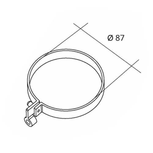 картинка Хомут крепления трубы ПВХ белый от магазина Пиломатериалы Чайковский