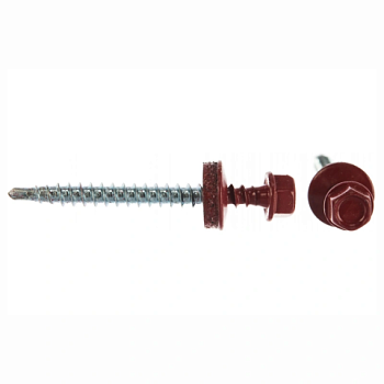 картинка Саморезы кровельные 4,8*50мм RAL 3005 (красное вино) металл/дерево от магазина Пиломатериалы Чайковский