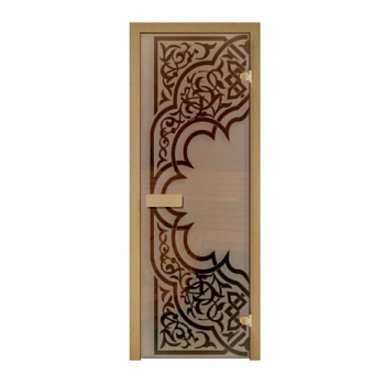 картинка Дверь из стекла бронза 690*1890мм (толщина 6мм) "Восток" хвойная коробка, оливковые петли от магазина Пиломатериалы Чайковский