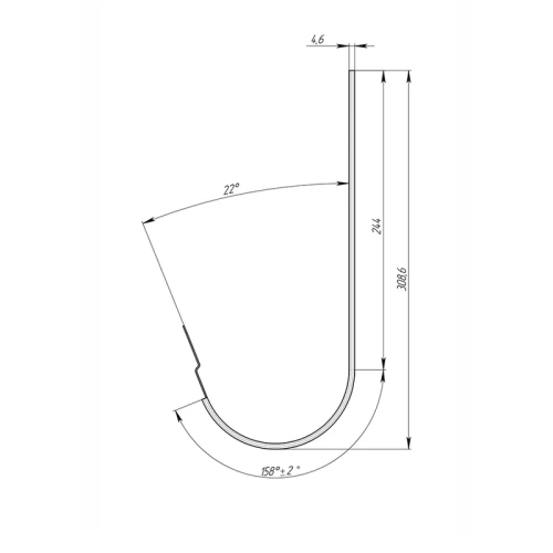 картинка Кронштейн желоба металлический белый от магазина Пиломатериалы Чайковский