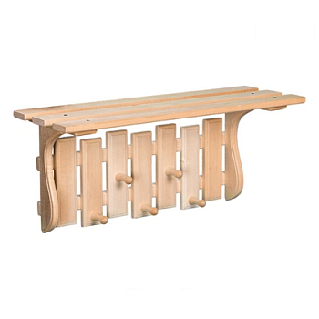 картинка Полка-вешалка Прямоугольник 5 пешек от магазина Пиломатериалы Чайковский