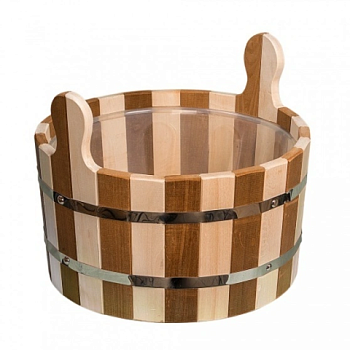 картинка Шайка комбинированная с пластиковой вставкой 10л от магазина Пиломатериалы Чайковский