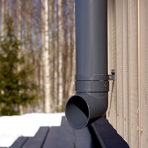 картинка Колено сливное ПВХ 72° графит от магазина Пиломатериалы Чайковский