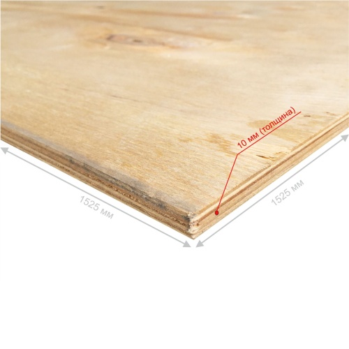 картинка Фанера ФСН ТУ 10*1525*1525мм от магазина Пиломатериалы Чайковский