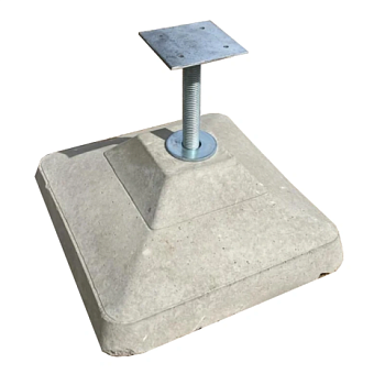 картинка Регулируемая опора Т 490*490мм шпилька D24, высота блока 170-270мм от магазина Пиломатериалы Чайковский