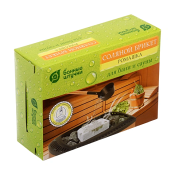 картинка Соляной брикет с травами Ромашка 1300г для бани и сауны Банные штучки от магазина Пиломатериалы Чайковский