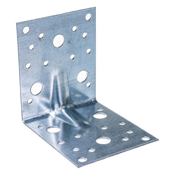 картинка Уголок крепежный усиленный 105*105*90*2.5мм оцинкованный ГОСТ 14918-80 от магазина Пиломатериалы Чайковский