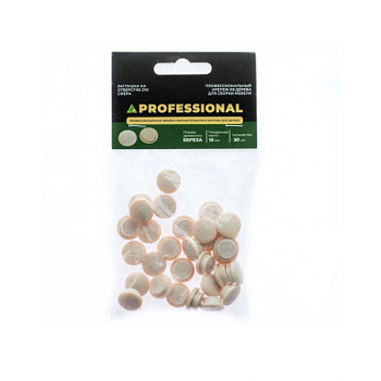 картинка Заглушка на отверстие ПРОФЕССИОНАЛ сфера D10мм береза (30шт/уп) от магазина Пиломатериалы Чайковский