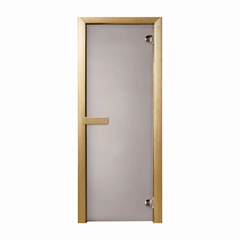 картинка Дверь из стекла белая матовая 690*1890мм (толщина 8мм) хвойная коробка, петли хром от магазина Пиломатериалы Чайковский