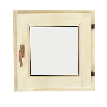 картинка Форточка банная 300*300мм липа (стеклопакет, фурнитура в сборе) от магазина Пиломатериалы Чайковский
