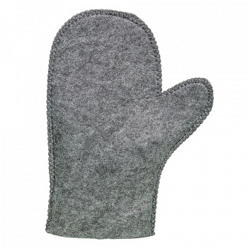 картинка Рукавица для бани и сауны серая Hot Pot войлок от магазина Пиломатериалы Чайковский